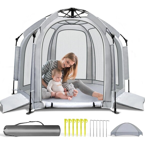 Pop-up Indoor and Outdoor Baby Playpen with Canopy 59" W x 41" H - New in Box - Picture 1 of 8